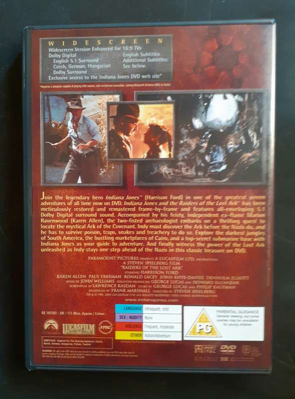 Indiana Jones and The Raiders of The Lost Ark (DVD)
