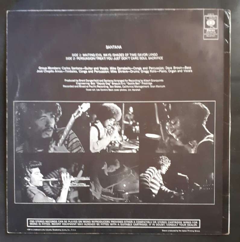 Santana - Santana LP Vinyl Record - UK Pressing