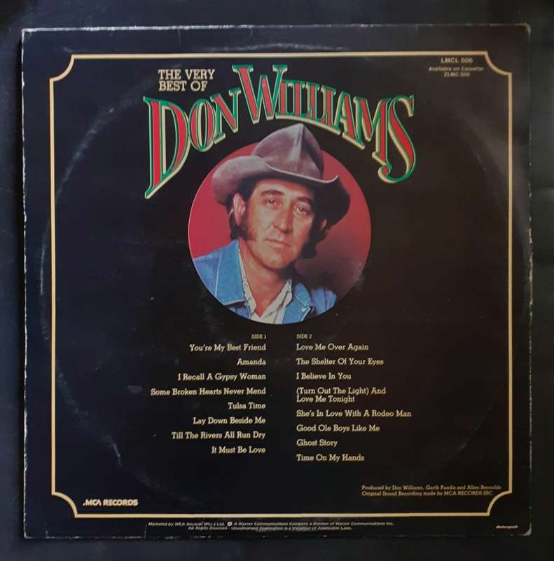 The Very Best of Don Williams LP Vinyl Record
