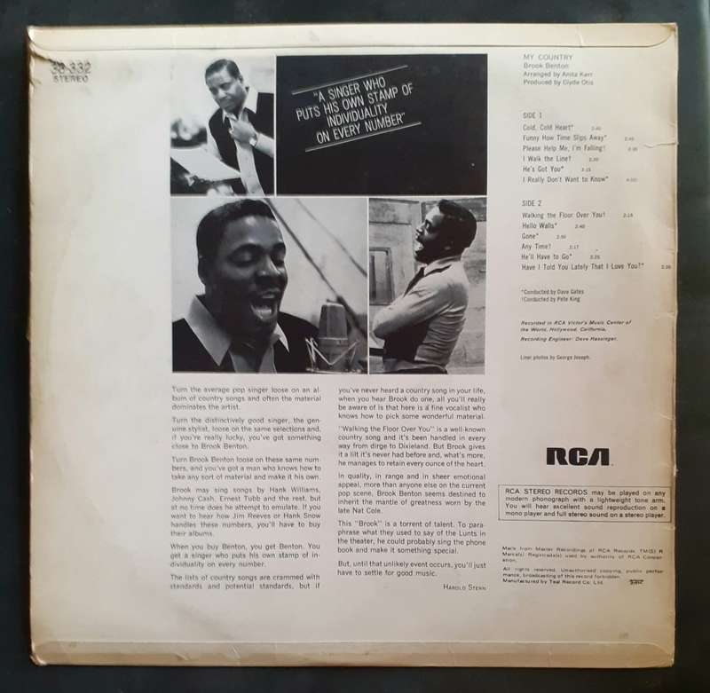 Brook Benton - My Country LP Vinyl Record