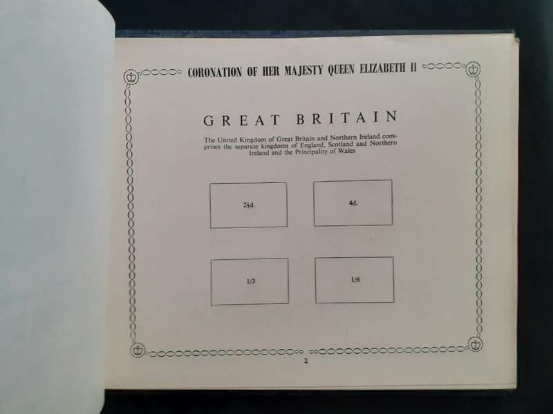 Queen Elizabeth II 1953 Coronation Souvenir Stamps Album