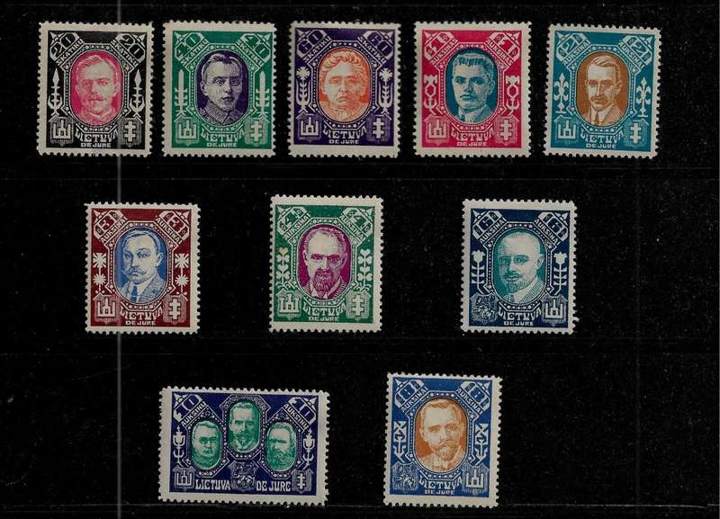 Lithuania 1922 Part Set of 10 Stamps MH