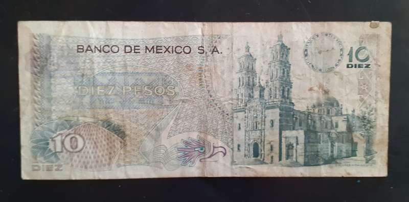 Mexico 1971 10 Pesos Bank Note - VG