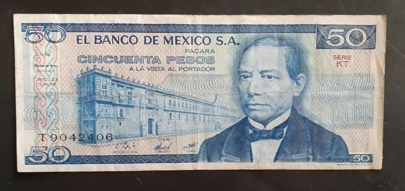Mexico 1981 50 Pesos Bank Note - VG