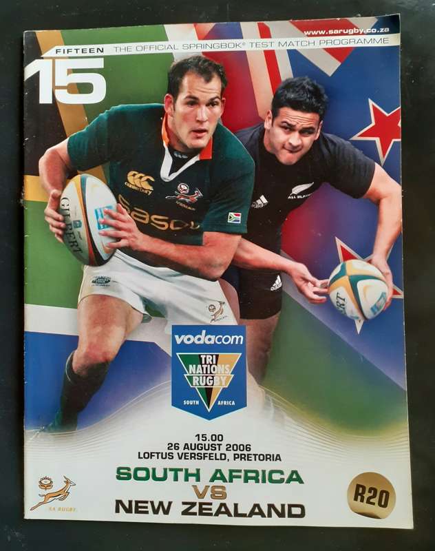 South Africa vs New Zealand 2006 Tri Nations Match Programme