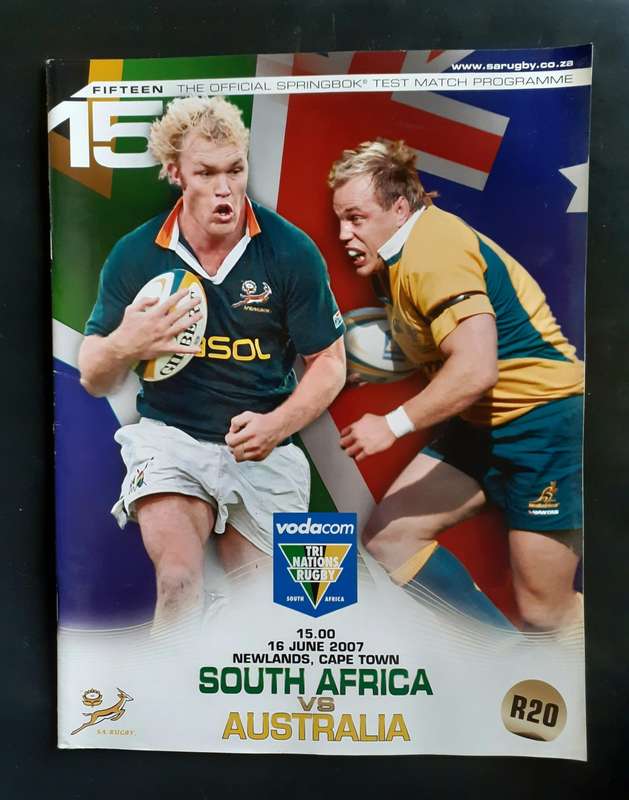 South Africa vs Australia 2007 Tri Nations Match Programme