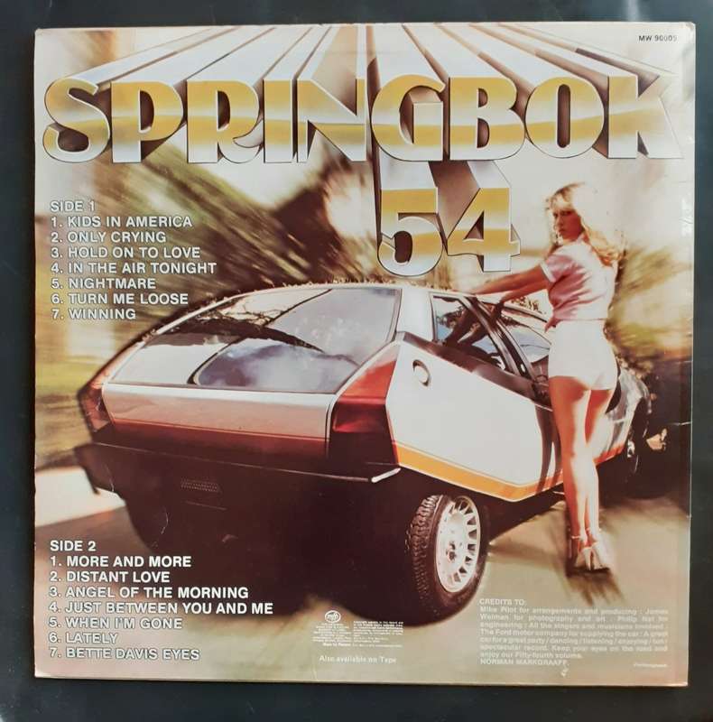 Springbok Hit Parade Vol.54 LP Vinyl Record