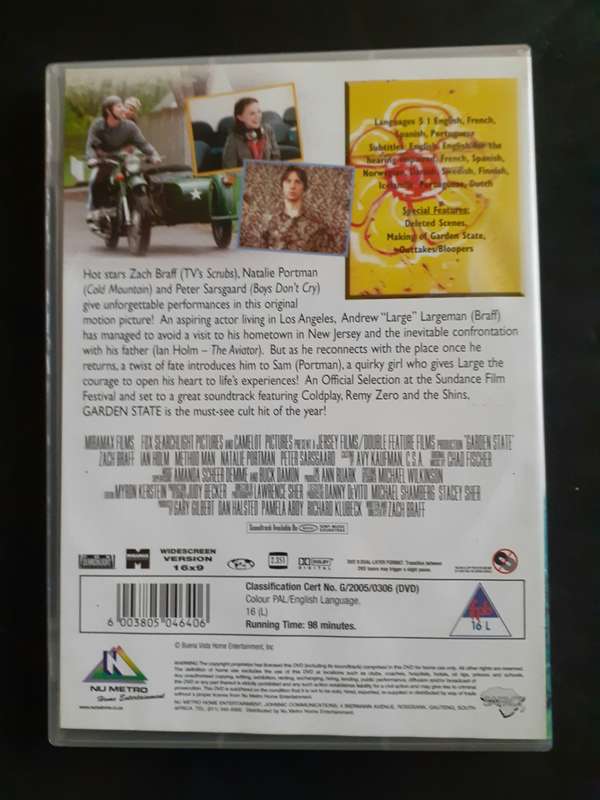 Garden State - Zach Braff & Lan Holm (DVD)