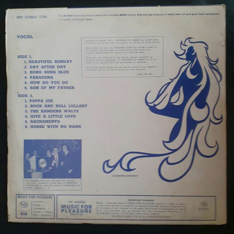 Springbok Hit Parade Vol.6 LP Vinyl Record