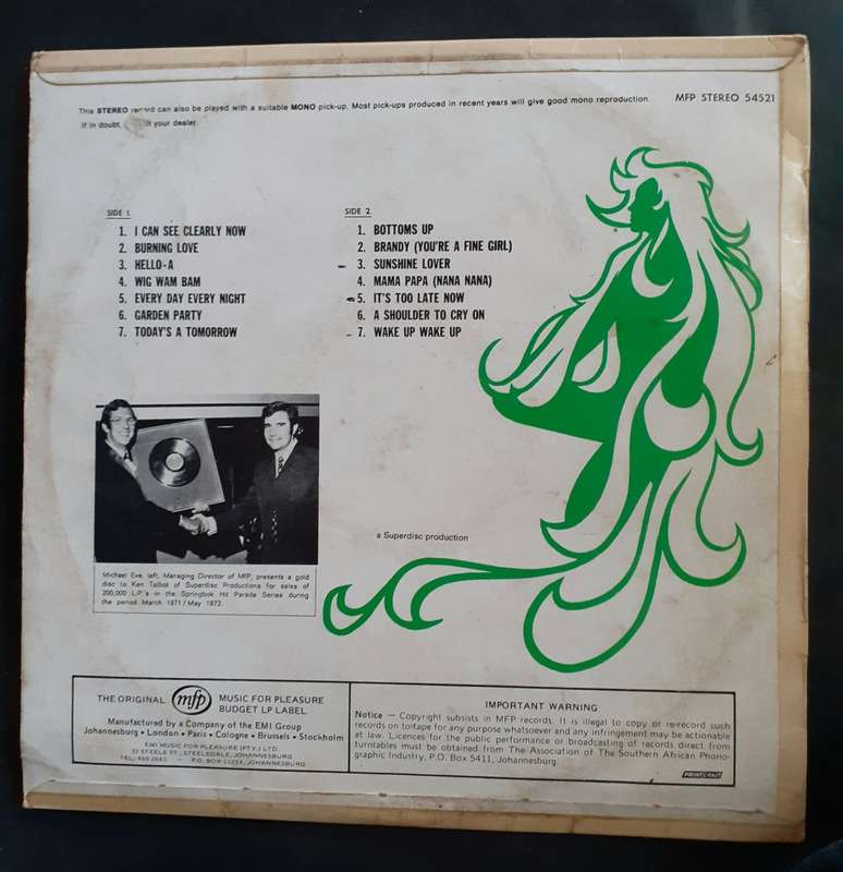 Springbok Hit Parade Vol.8 LP Vinyl Record