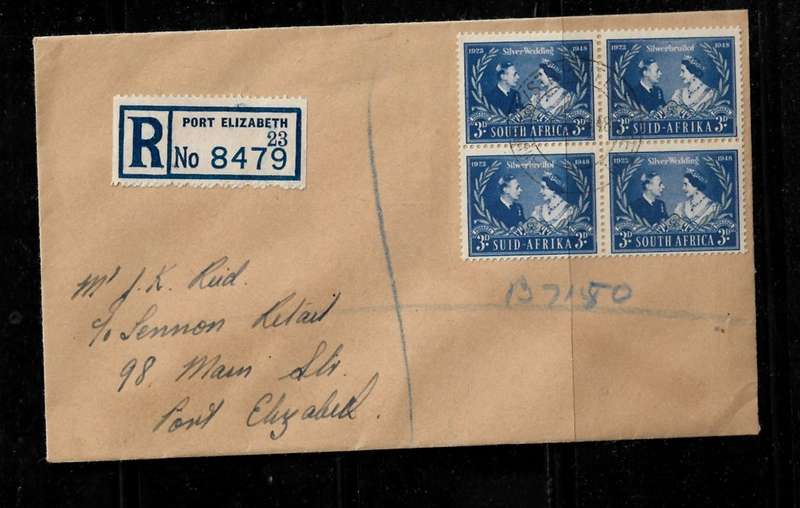 Union of South Africa - 1948 Silver Wedding Registered Cover
