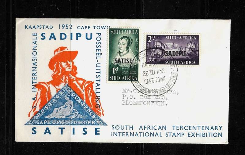 Union of South Africa -1952 South Africa International Stamp Exhibition Cover