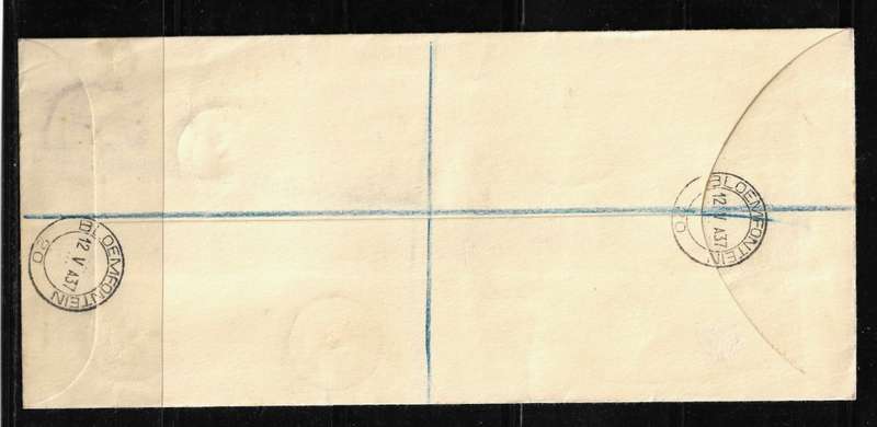 Union of South Africa - 1937 Coronation of KGVI Full Set of Pairs on Cover