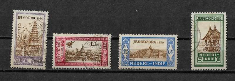 Netherlands Indies - 1930 Jeugdzorg Full Set of 4 Stamps Fine Used