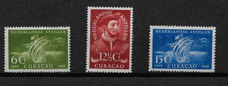 Curacao - 1949 Full Set of 3 Stamps MH