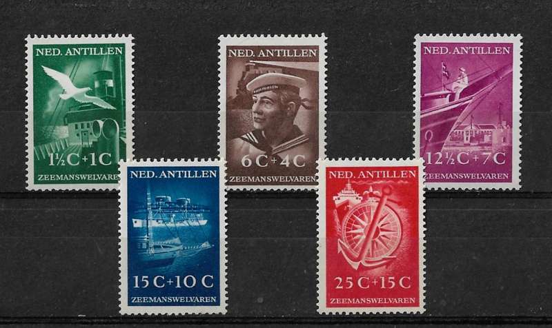 Curacao - 1952 Full Set of 5 Stamps MH