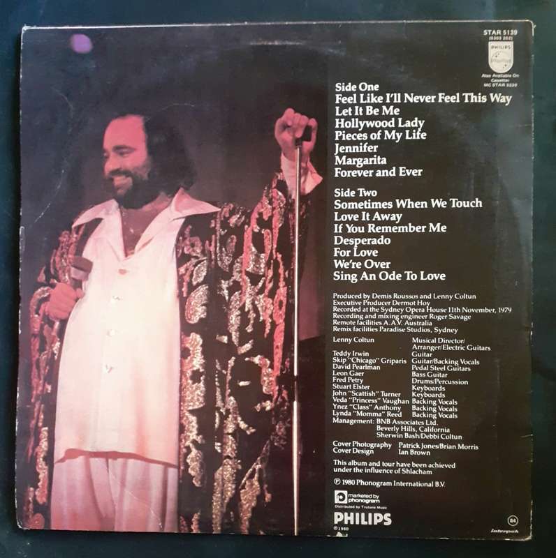 Demis Roussos - Roussos Live! At The Sydney Opera House LP Vinyl Record
