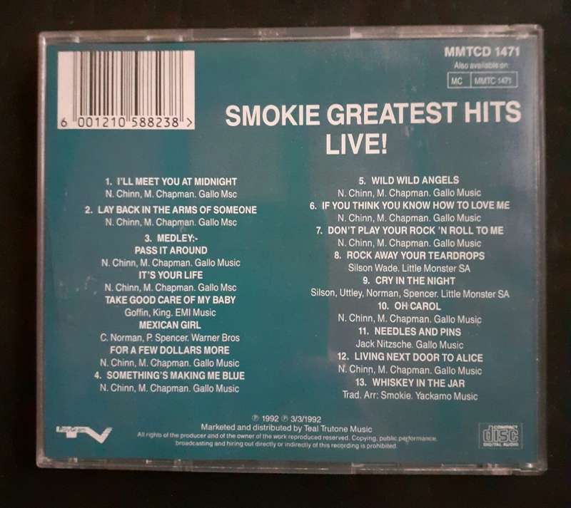 Smokie - Greatest Hits - Live (CD)