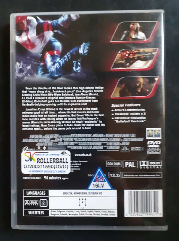 Rollerball - Chris Klein & Jean Reno (DVD)