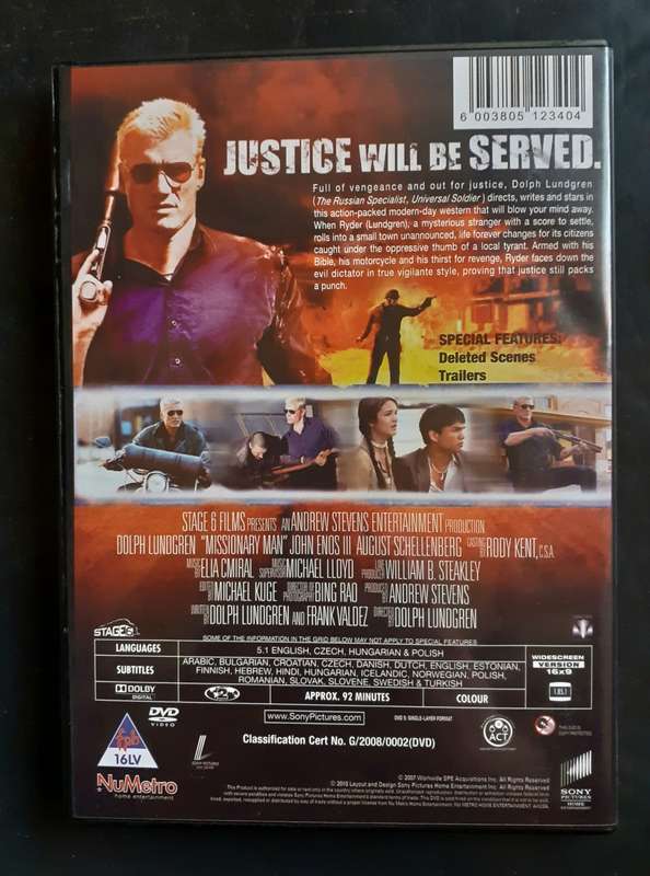 Missionary Man - Dolph Lundgren (DVD)