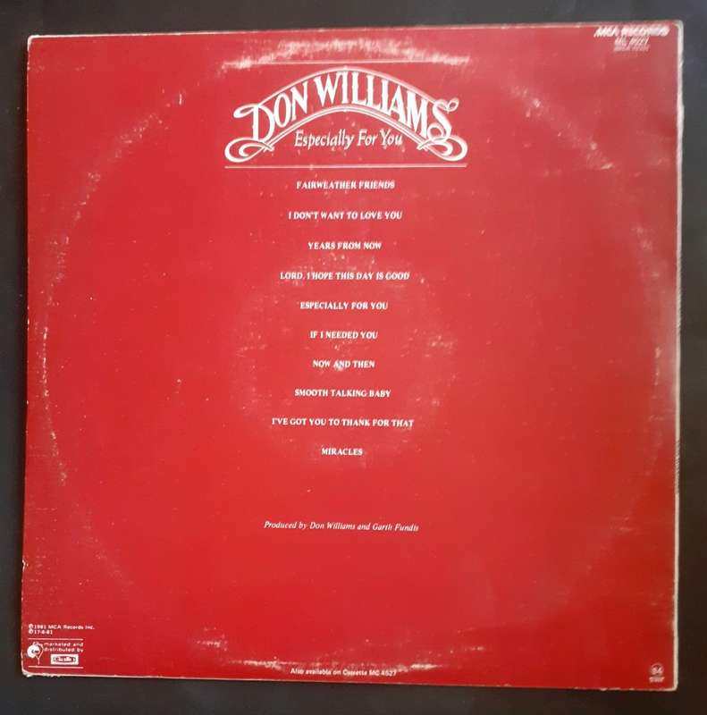 Don Williams - Especially For You LP Vinyl Record