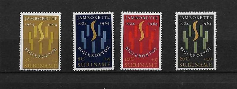Suriname - 1964 Jamborette Scouting Full Set of 4 Stamp MH