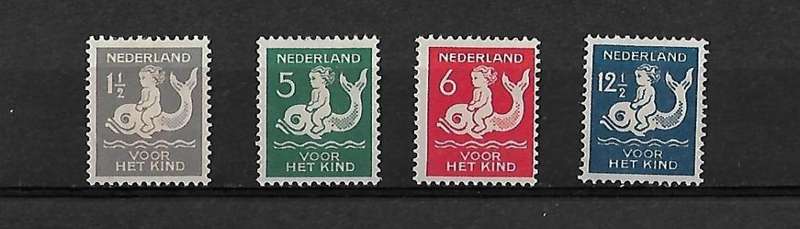 Netherlands - 1929 Child Welfare Full Set of 4 Stamps MH