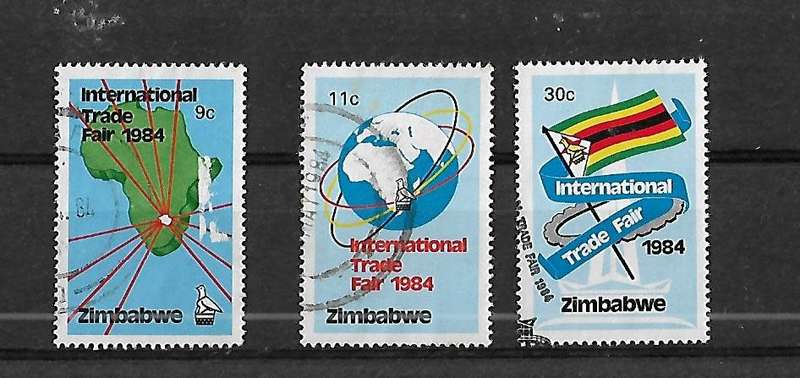 Zimbabwe - 1984 International Trade Fair Full Set of 3 Stamps Fine Used