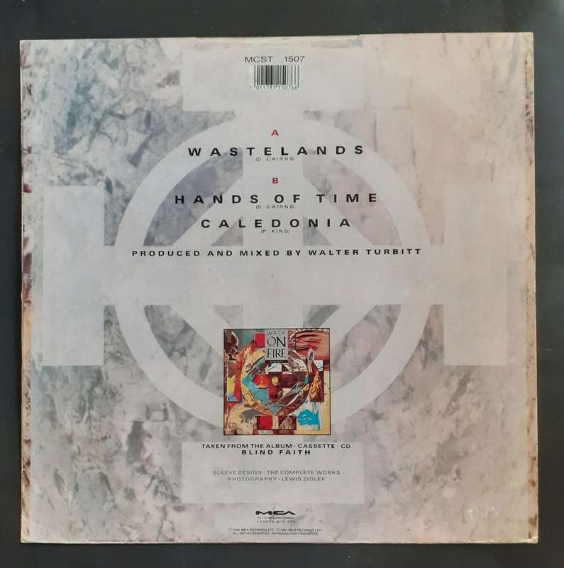 Walk On Fire  Wastelands 12` Single Vinyl Record - UK Pressing