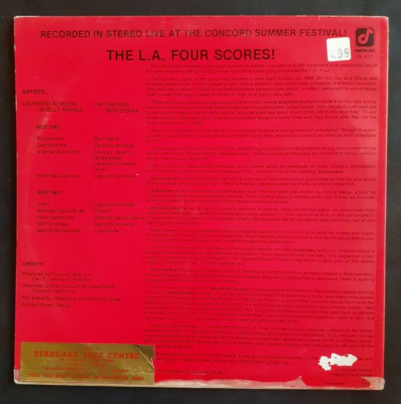 The L.A. Four Scores - The Concord Jazz Series LP Vinyl Record