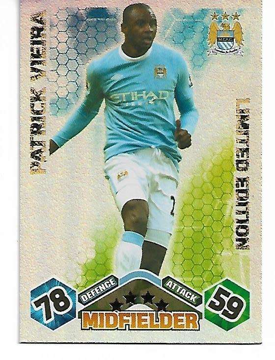Patrick Vieira - Manchester City 2009/10 MATCH ATTAX Limited Edition Trading Card