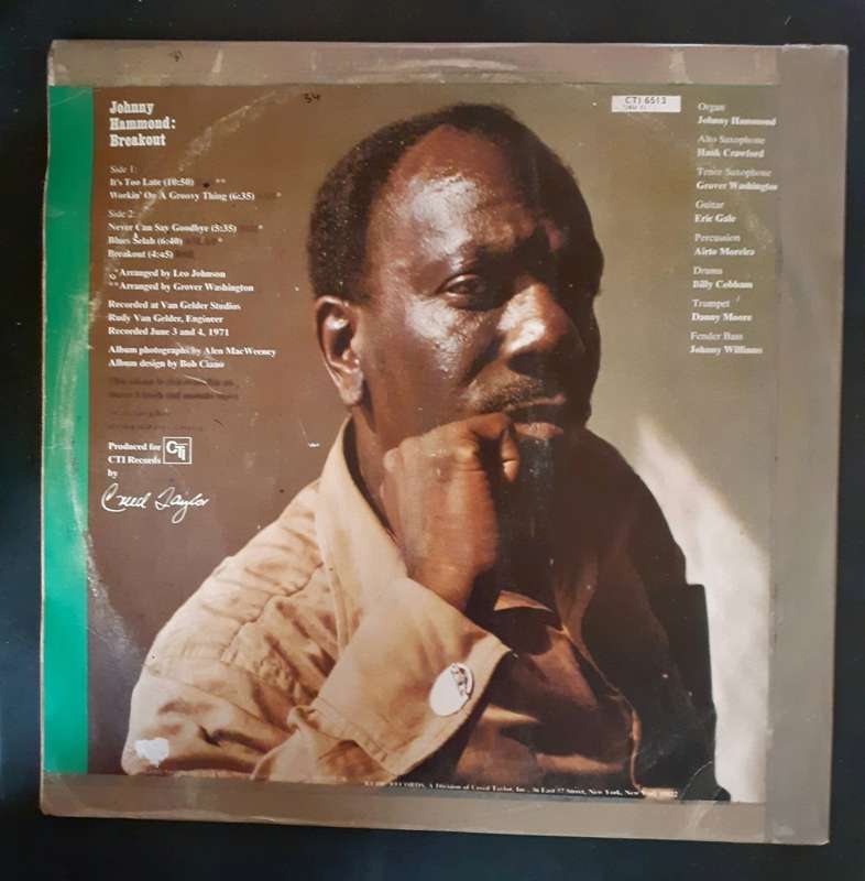 Johnny Hammond - Breakout LP Vinyl Record - USA Pressing