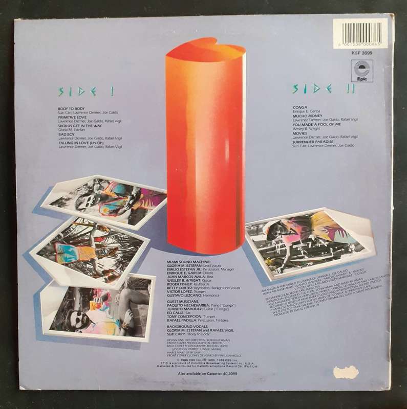 Miami Sound Machine - Primitive Love LP Vinyl Record