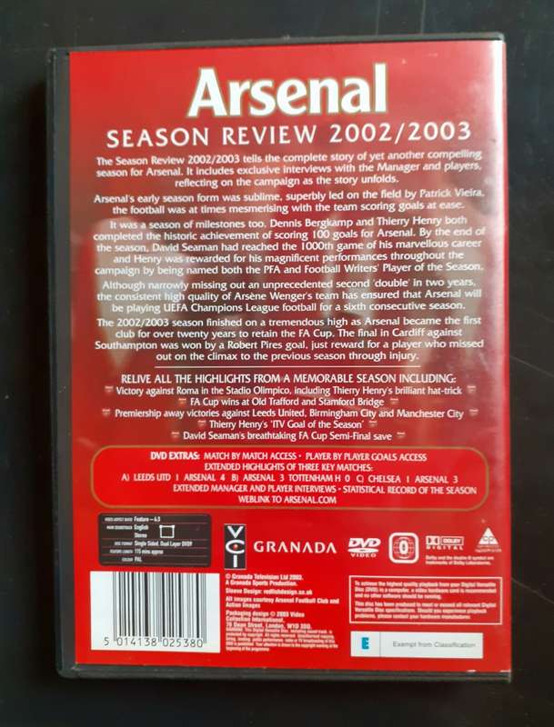 Arsenal 2002/03 Season Review (DVD)