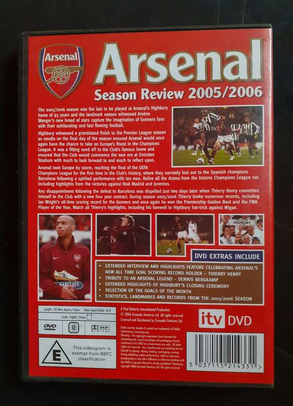 Arsenal 2005/06 Farewell To Highbury Season Review (DVD)