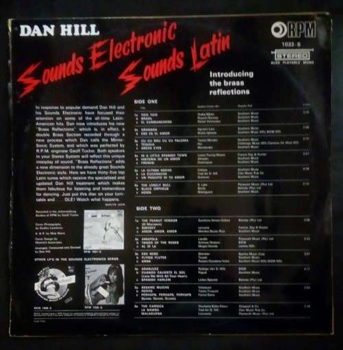 Dan Hill Sounds Electronic - Sounds Latin LP Vinyl Record