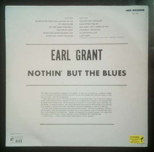 Earl Grant - Nothin` But The Blues LP Vinyl Record