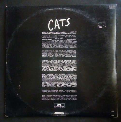 Andrew Lloyd Webber - Cats Double LP Vinyl Record Set