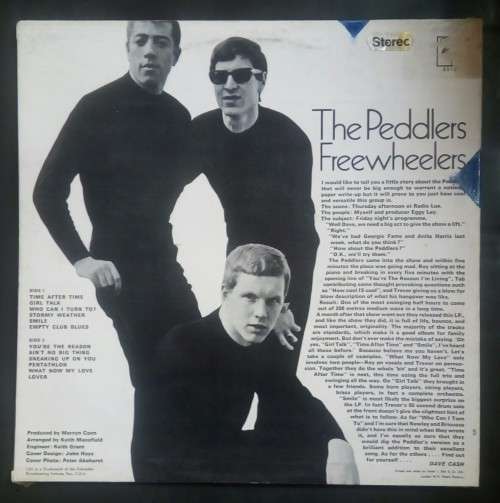 The Peddlers - Freewheelers LP Vinyl Record - UK Pressing