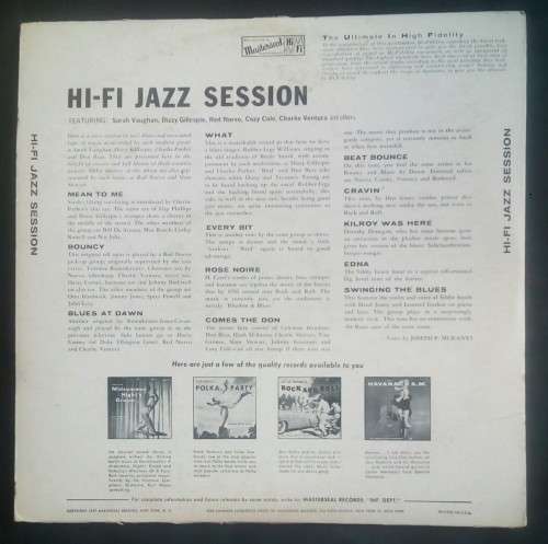 Hi-Fi Jazz Session LP Vinyl Record - USA Pressing