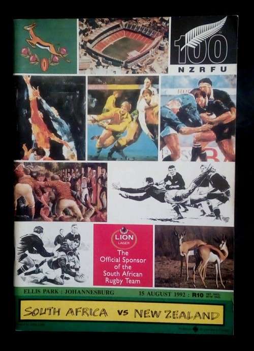 South Africa vs New Zealand 1992 Test Match Programme