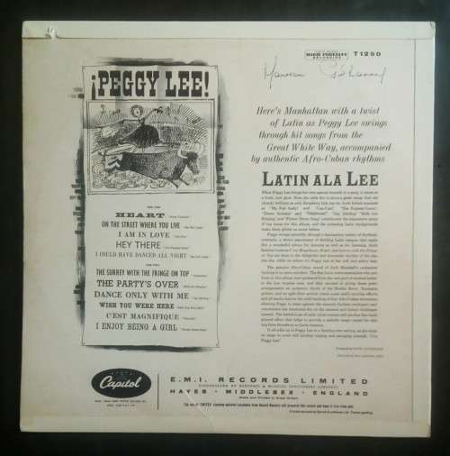 Peggy Lee - Latin Ala Lee! LP Vinyl Record - USA Pressing