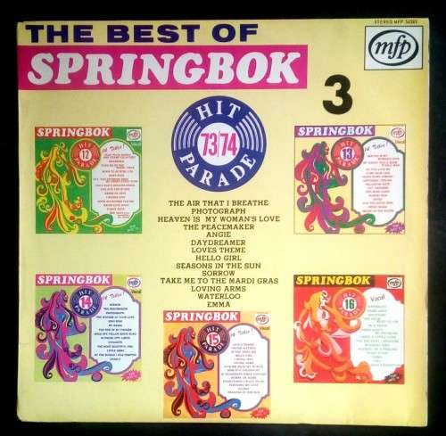 The Best of Springbok Hit Parade 1973/74 LP Vinyl Record