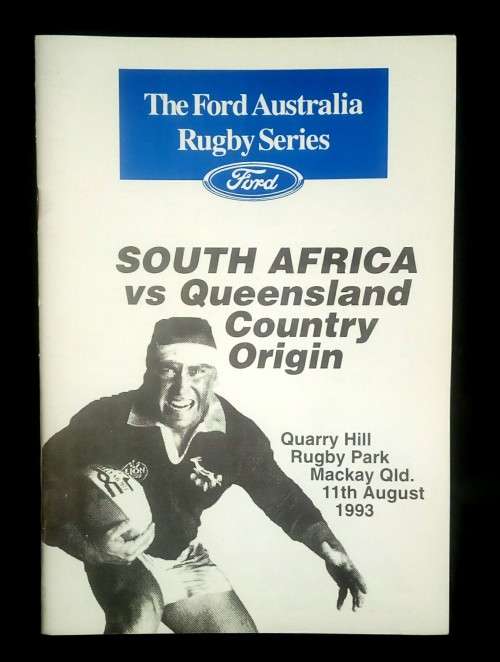 Queensland Country Origin vs South Africa 1993 Tour Match Programme