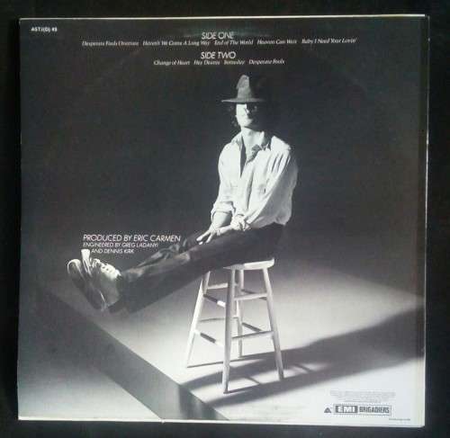 Eric Carmen - Change of Heart LP Vinyl Record