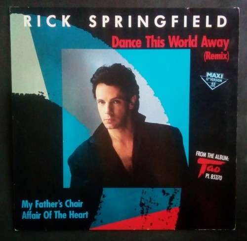 Rick Springfield - Dance This World Away (Remix) 12` Single Vinyl Record - Germany Pressing