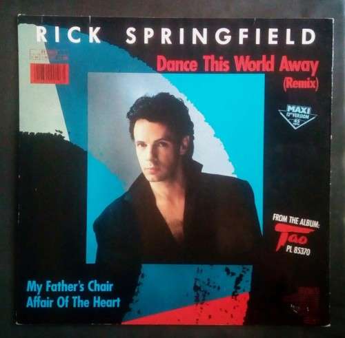Rick Springfield - Dance This World Away (Remix) 12` Single Vinyl Record - Germany Pressing