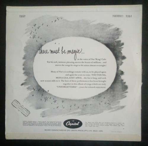Nat King Cole - Unforgettable LP Vinyl Record
