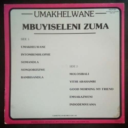 Mbuyiseleni Zuma - Umakhelwane LP Vinyl Record
