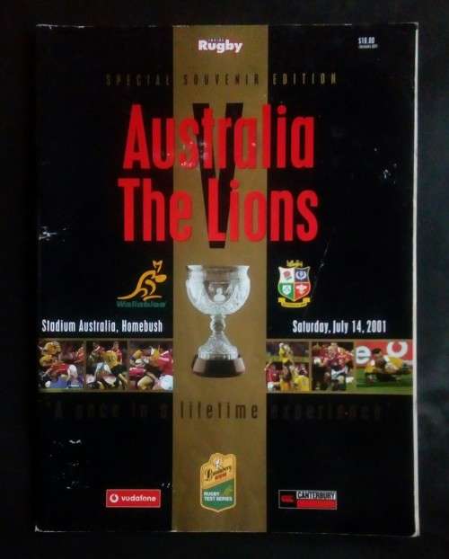 Australia vs British Lions 2001 3rd Test Match Programme